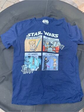 Star Wars Navy Blue Graphic Tee with Bold Logo